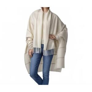 NEW ALICIA ADAMS ALPACA alpaca wrap in ivory